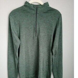 Lululemon Half Zip Sz Small Pullover Shirt Metal Vent Tech Midweight Green